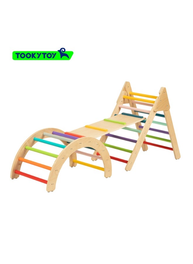 TOOKY TOY 3-in-1 Pikler Triangle - Image 1